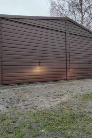 Garaż 6mx6m Dwuspadowy Dwustanowiskowy kolor 8017 Mat